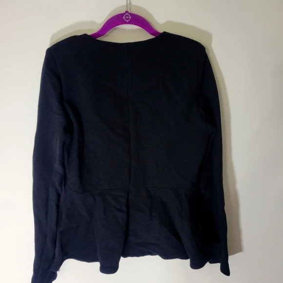 Topshop Black Textured Zip Front Jacket - Picture 4 of 5